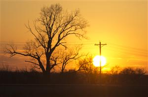 Orrick Bend Sunset. - 10 March 2012. Copyright © Steve Lautenschlager